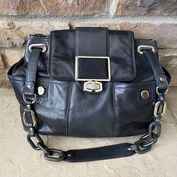 SOLD Balenciaga Cherche Stingray Chain Leather Bag - Picture 4 of 11